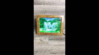 Vintage Waterfall motion frame with Bird sounds