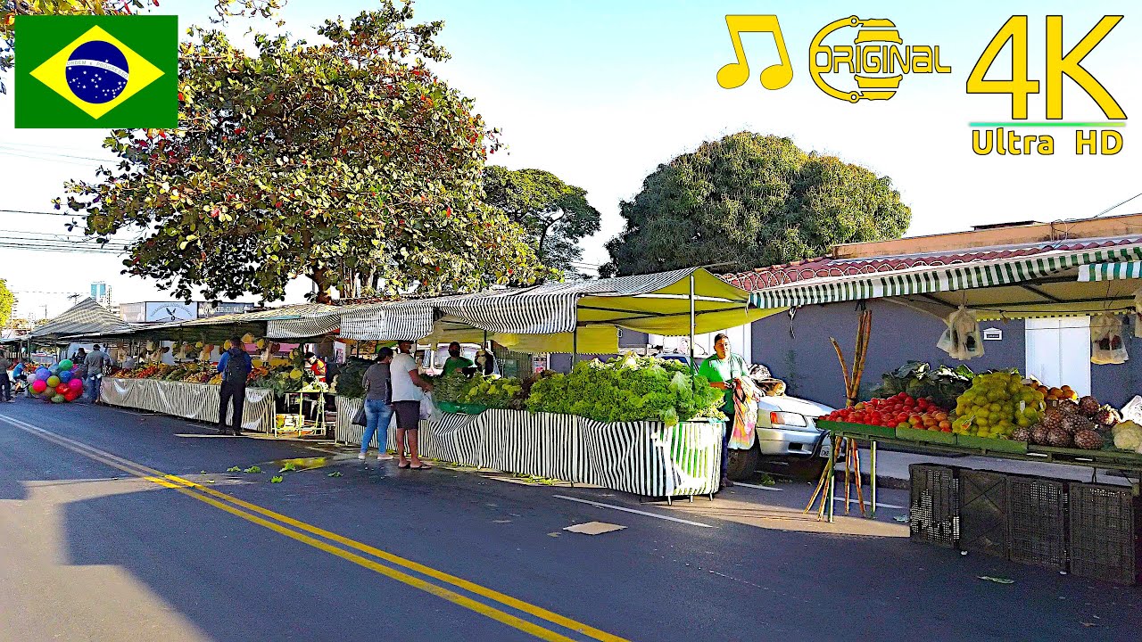 Caminhando pela Feira-Livre do bairro Sta. Mônica - Uberlândia - MG • 🎧