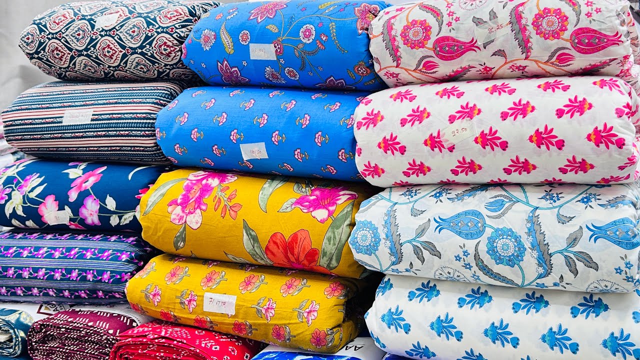 100%गारंटी वाला फैब्रिक्स 🧶🔥COTTON HOUSE! WHOLSALE MARKET IN SURAT JAIPURI SANGANERI COTTON PRINT