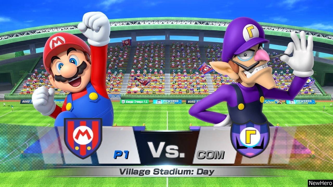 Mario Sports Superstars - Mario/Baby Mario Vs. Waluigi/Boo