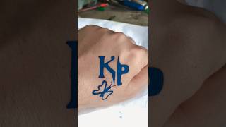 ❤️ Tere Ishq Mein Pagal Ho Gya 😍 Simple KP Tattoo Design ✨ #shorts #viral#art #love #trending
