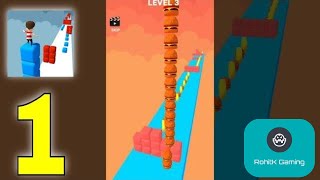 Cube Stacker Surfer 3D - Level 3 Short 1 (Android, iOS) #Shorts screenshot 5