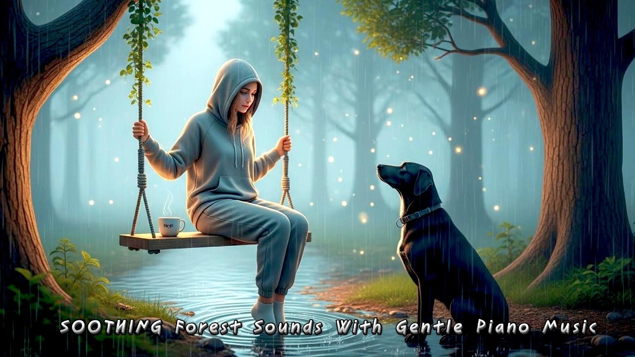 Soothing Forest Ambience With Soft Piano | Relaxing Music for Sleep