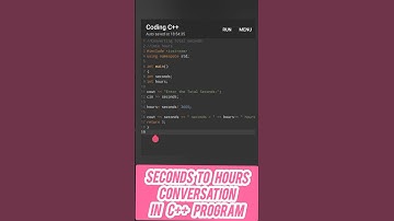 Seconds to Hours Conversation in C++ Program #cpp #secondstohours #coding