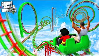 FRANKLIN AND SHINCHAN ATTEMPTED 1$ VS 100000$ ROLLER COASTER RIDE CHALLENGE IN GTA 5