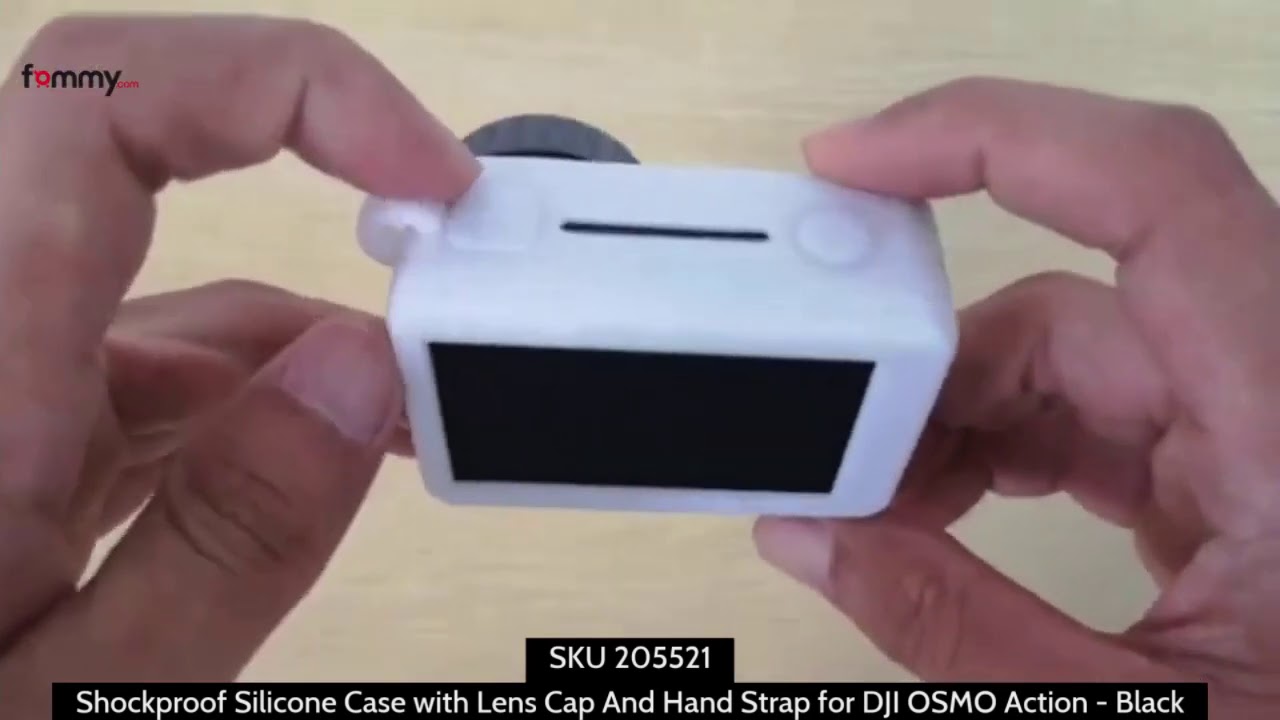 Silicone Case with Lens Cap And Hand Strap for DJI OSMO Action