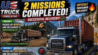 US Truck Simulator | Wood & Container Delivery Mission Challenge!