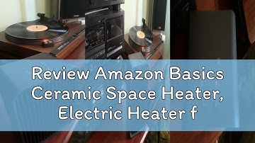 Review Amazon Basics Ceramic Space Heater, Electric Heater for Indoor Use With 3 Heat Settings, Temp