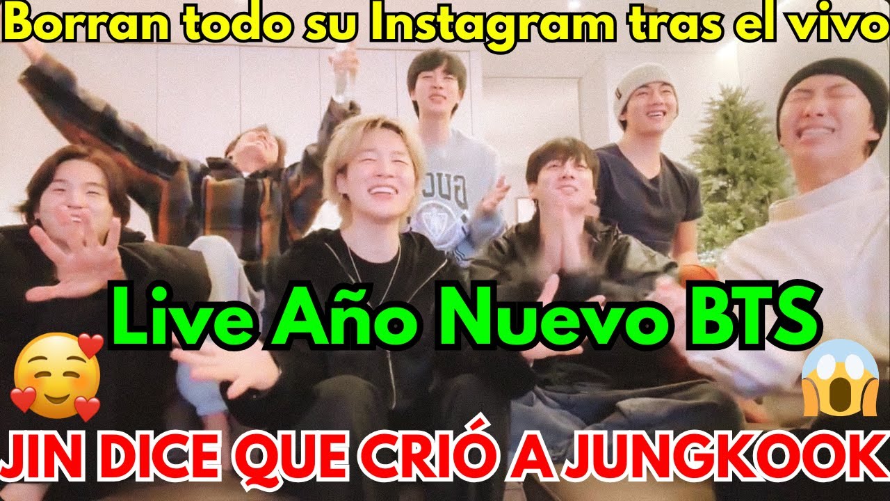 URGENTE🔴Live Año Nuevo BTS, los 7 confiesan su gran deseo 😭 borran todo su Instagram tras el vivo😨