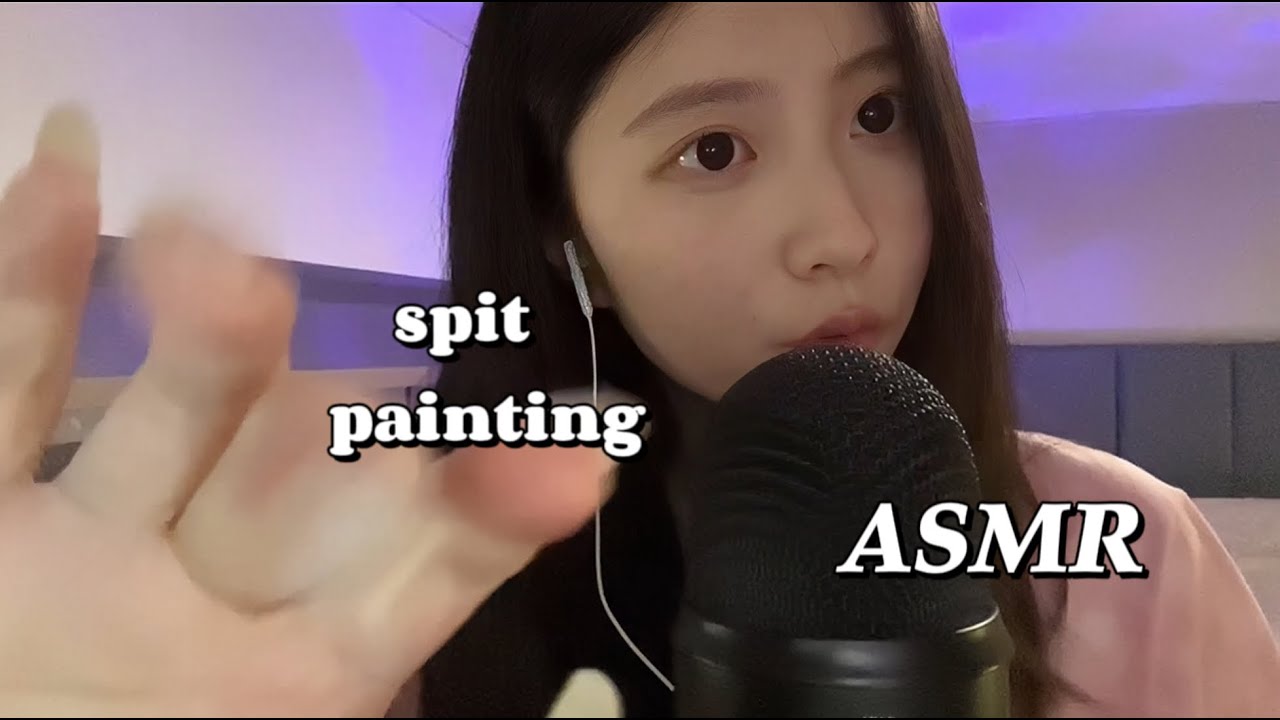 ASMR | Spit Painting ( Wet Mouth Sounds and Visuals )