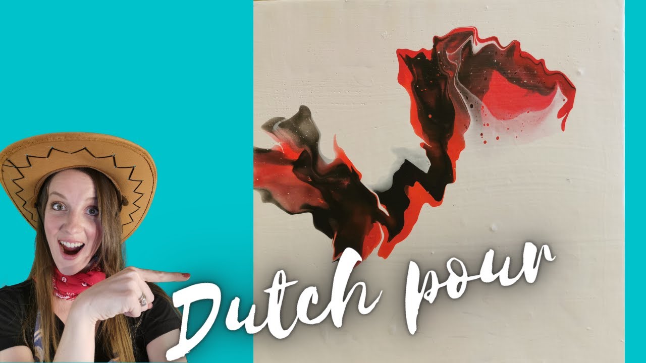 Acrylic pouring beginners technique - Dutch pour