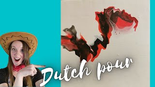 Acrylic pouring beginners technique - Dutch pour
