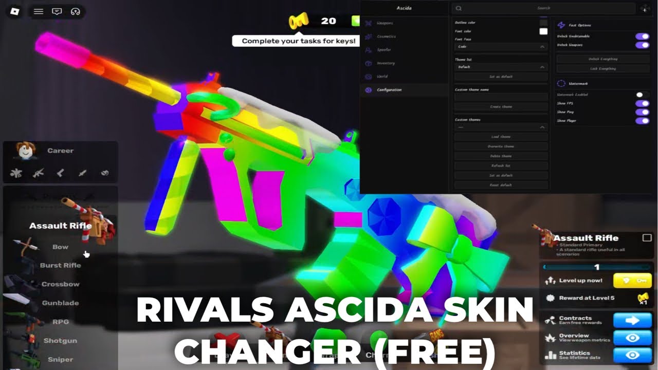 Wrap Changer Rivals Script BEST RIVALS SKIN CHANGER SCRIPT ASCIDA (Unlock All Skins, Wraps, Emotes ...