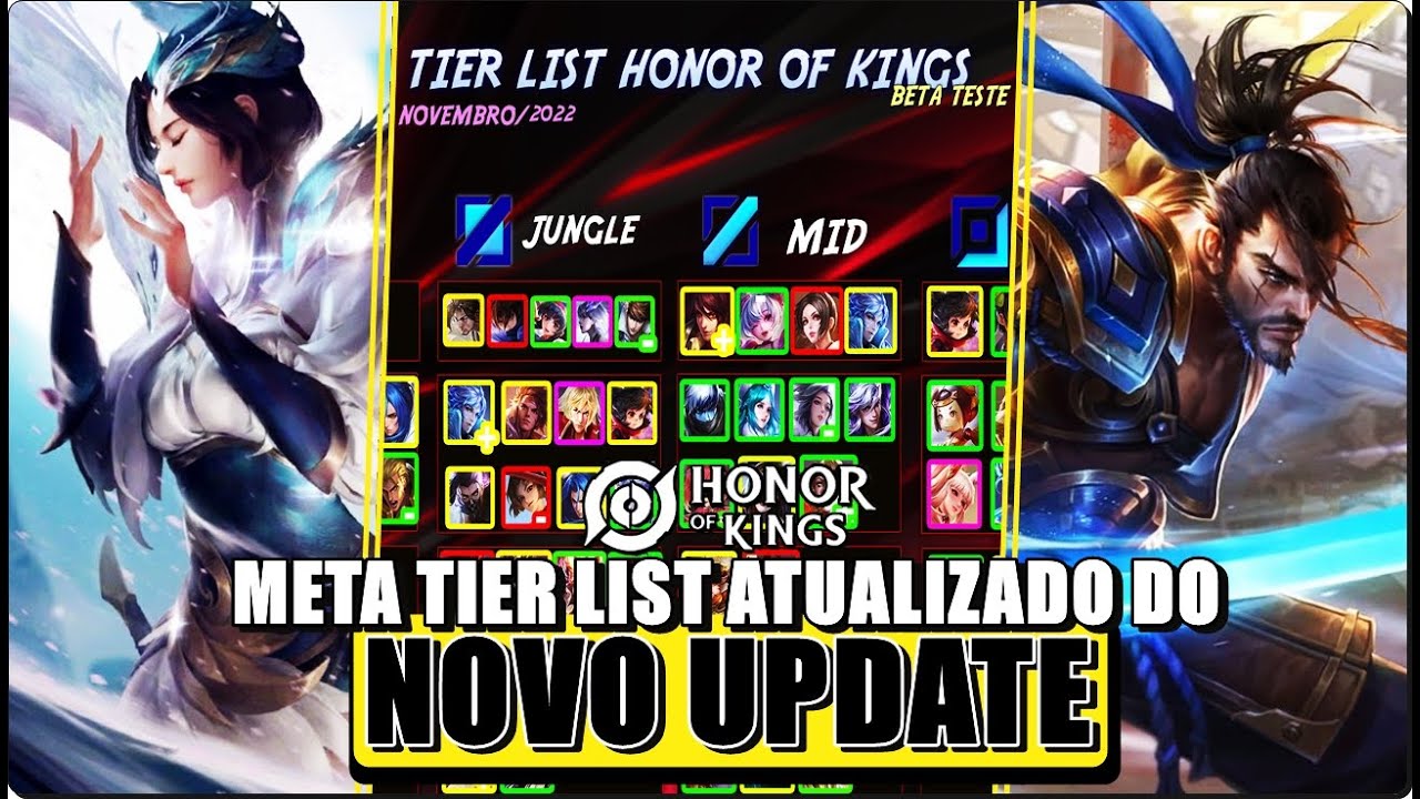 TIER LIST DE OUTUBRO/2022 DO HONOR OF KINGS BETA TESTE! 