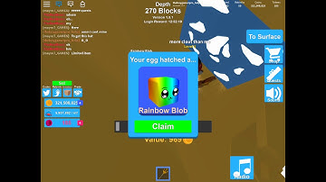 I HATCH A RAINBOW BLOB FROM MY MYTHICAL EGG!|MINING SIMULATOR