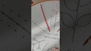 Chain stitch in 30 seconds. Embroidery for beginners. #nakış #embroidery #chainstitch