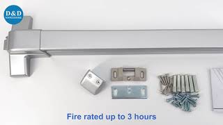 ANSI Grade 1 Steel Fire Exit Hardware Rim Panic Door Bar-DDPD003-D&D HARDWARE