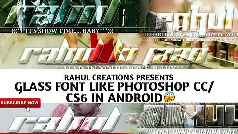 GLASS FONT LIKE PHOTOSHOP CC / CS6 IN ANDROID BY RAHUL CREATIONS
