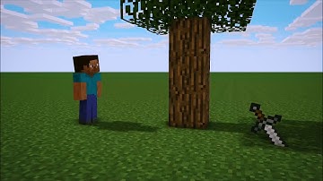 Minecraft: Realistic Tree Cutting Animation