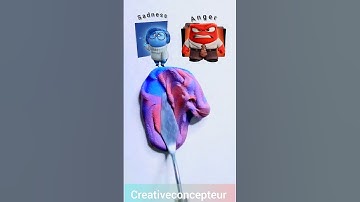 Inside Out 2 #colormixing #insideout #insideout2 #satisfying #anger #sadness #shorts
