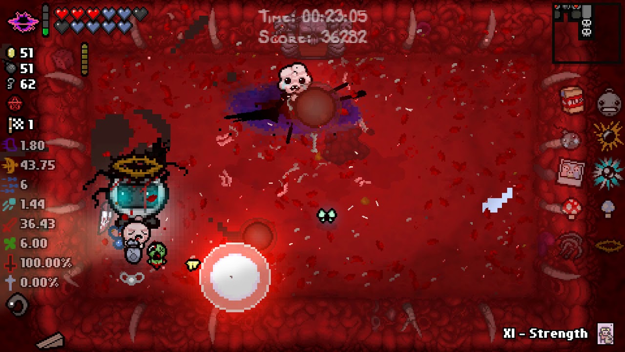 The Binding of Isaac Rebirth | Big-flashy-lights-covering-the-screen Tears | The Hush