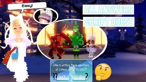 How to Complete the￼ Script Quest￼ *RoyaleHigh*