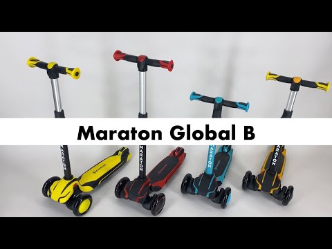 Самокат триколісний Maraton Global B дитячий синій, видео 1