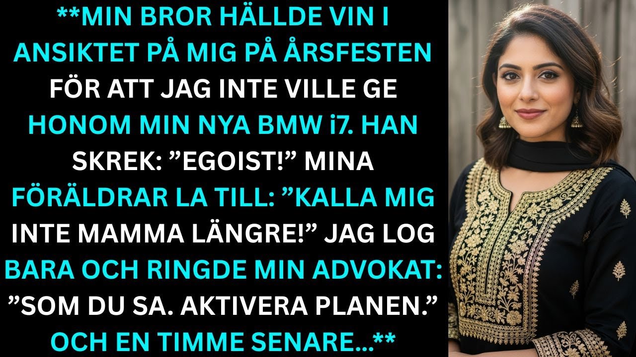 Min bror hällde vin i ansiktet på mig på årsfesten — en timme senare förändrades allt helt