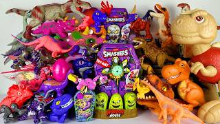 Jurassic World Rebirth ASMR Dinosaur Unboxing T-rex Triceratops Giga Mosasaurus Zuru Smashers 35
