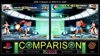 PlayStation vs Dreamcast (CAPCOM vs SNK PRO) Graphics Comparison - Dual Longplay