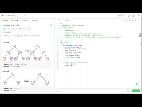 Grind75 P6 | Invert Binary Tree | LeetCode | C++