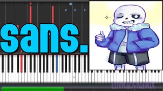 Undertale - Sans. ~ With Onscreen Sheet Music  (Synthesia) screenshot 5