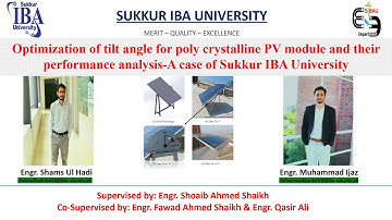 Optimization of tilt angle for poly crystalline PV module and their performance analysis - At SIBAU