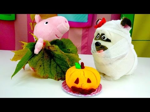 Çizgi Film Oyuncakları Peppa Pig Ve Mel Cadılar Bayramını Kutluyorlar - Halloween Kostüm Partisi!