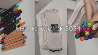 Mostrando meu estojo 2024 + 1º ano do ensino médio