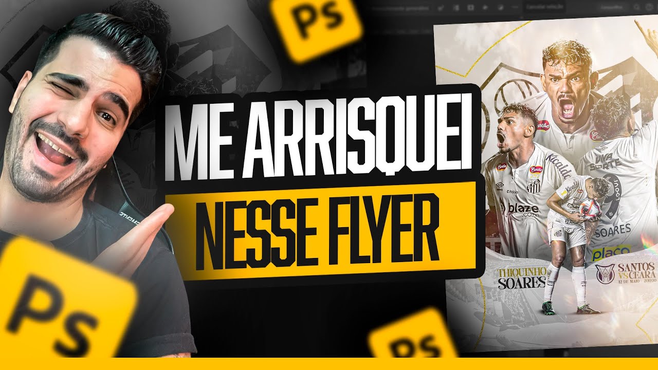 COMO CRIAR UM FLYER ESPORTIVO DO SANTOS NO PHOTOSHOP - SPORTS DESIGN IN PHOTOSHOP [TUTORIAL]