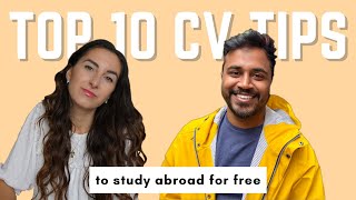 TOP 10 CV TIPS FOR (NOT ONLY) ERASMUS MUNDUS w/@PavanKSriram (FREE TEMPLATE)