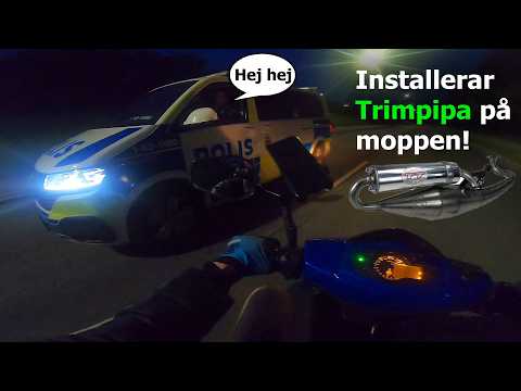 Sätter Trimpipa På Moppen! Installing Tuning Exhaust On my 70cc 2Stroke Moped! (Cpi Aragon 2T)