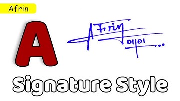 ✅ Afrin Name Signature Request done