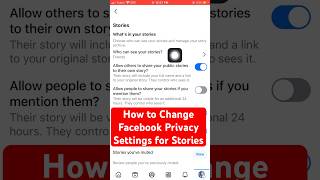 How to Change Facebook Privacy Settings for Stories⚙️📲🔥 #facebook #tipsandtricks #tutorial #story