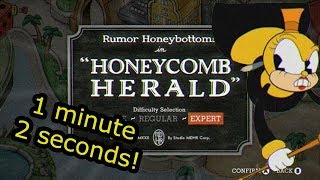 Cuphead Glitchless Speedrun: Honeycomb Herald (1:02)