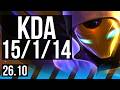 KASSADIN vs IRELIA (MID) | Good KDA: 15/1/14 | EUNE Grandmaster | 26.10