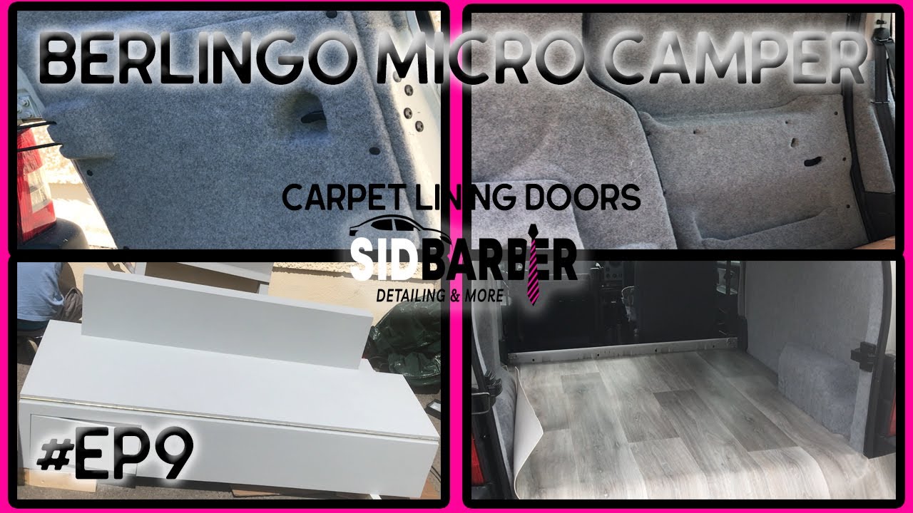 Citroen Berlingo [Carpet Lining Doors] and [Painting Furniture] Stealth Mini Micro Camper (06) 