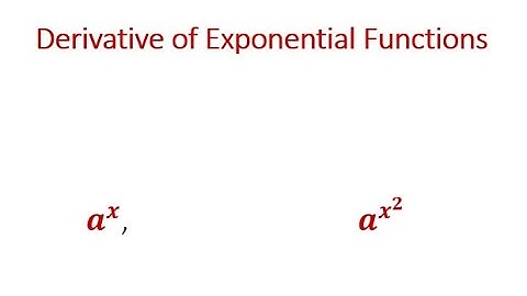 Derivative of Exponential Functions Proof Part 1
