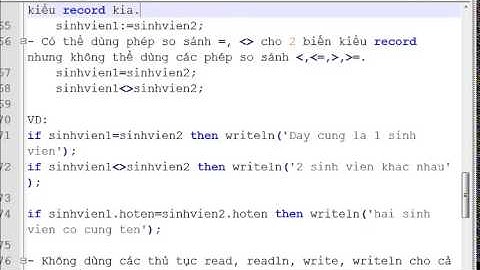 Lập trình Pascal  Bài 9   Kiểu bản ghi P1   Vietsource net