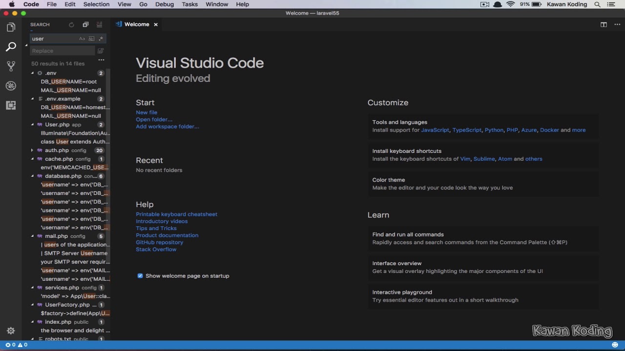 presentation mode in vscode