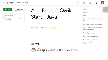 App Engine: Qwik Start   Java GSP068