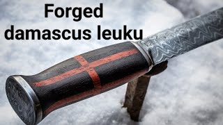 Forging traditional bushcraft knife with style. #knifemaking #leuku