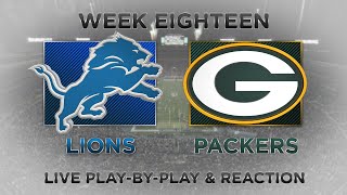 Lions vs Packers Live Play by Play & Reaction