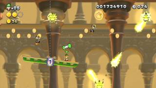 New Super Luigi U (Wii U) - Peachs Castle-Peachs Castle #1 Walkthrough (1-Player)